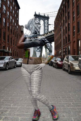 Illustration for article titled Women's bodies blend into a city's background with just bodypaint